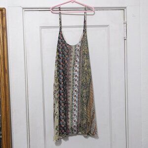 brandy melville patchwork paisley mini dress size small
